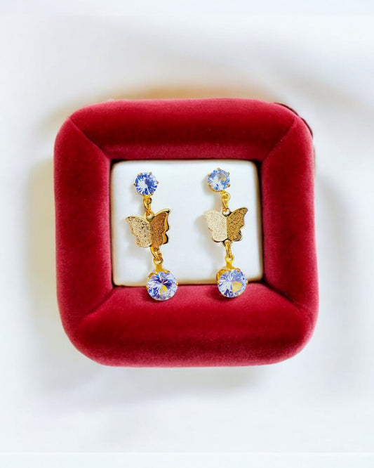Golden Wings Sparkle Earrings