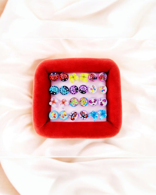 Rosy Ladybug Studs