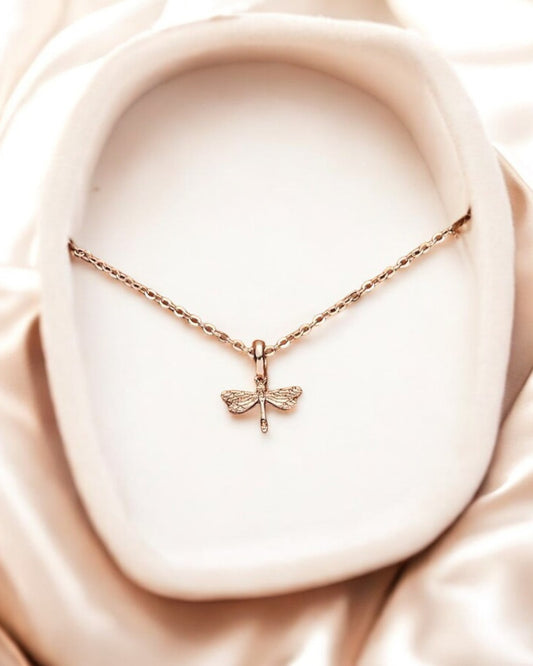 Azaad – Dragonfly Pendant (Gold Chain)